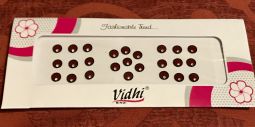 Bindi Round Maroon Stone